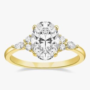 3CT Gold Cubic Zirconia Ring, Women's Size 5.5